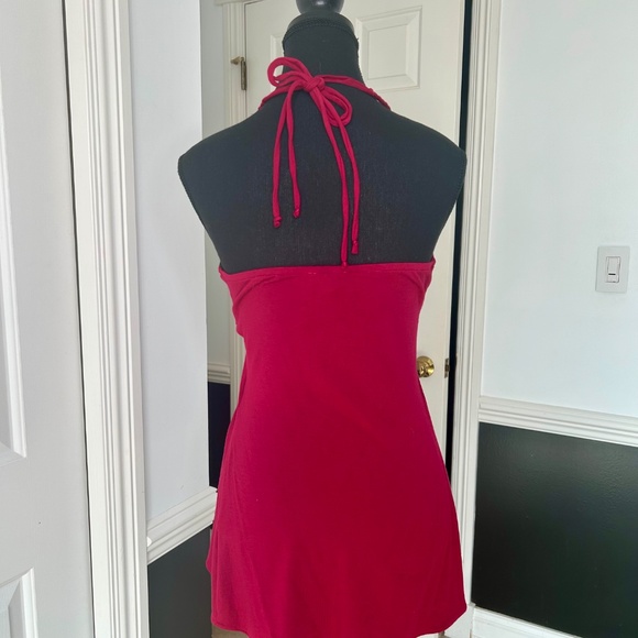 Sky Braided Halter Top with Gold and Jewel Embellishments Size L - Picture 2 of 4